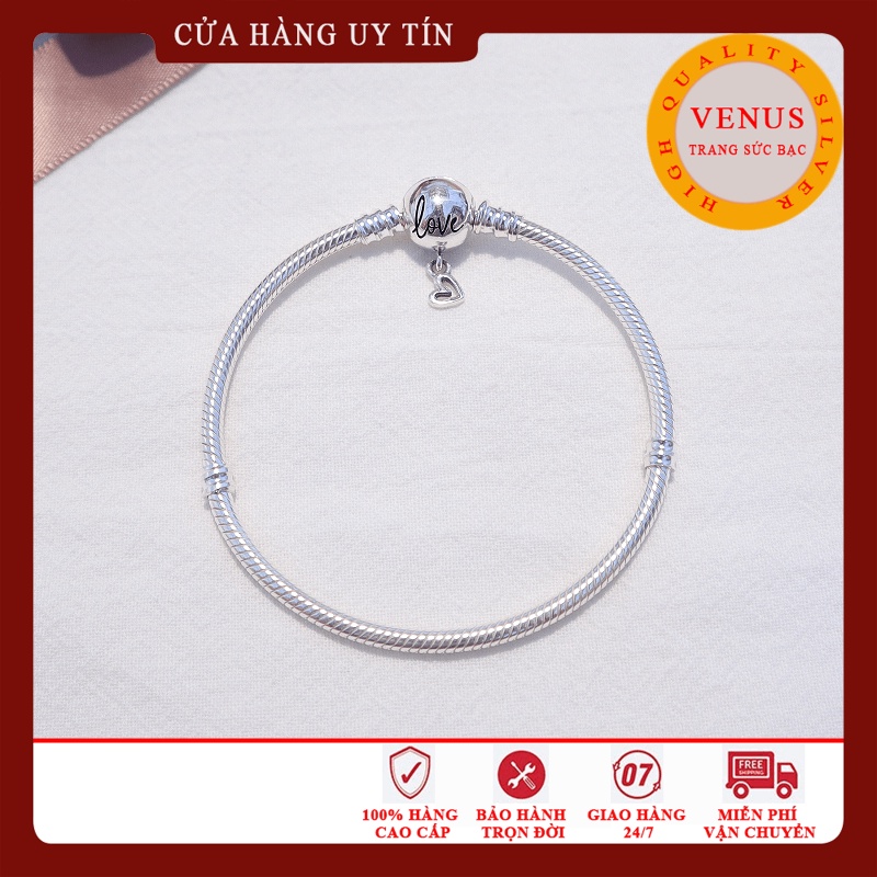 [Hàng cao cấp] Lắc bạc khóa tròn chữ Love- Mã sản phẩm VENUSLOVE