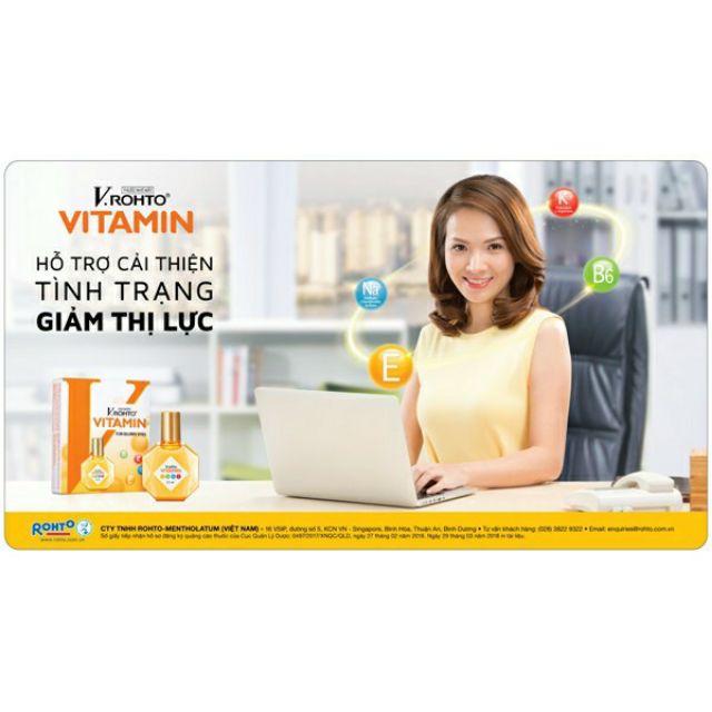 V Rohto thuốc nhỏ mắt  bổ sung vitamin