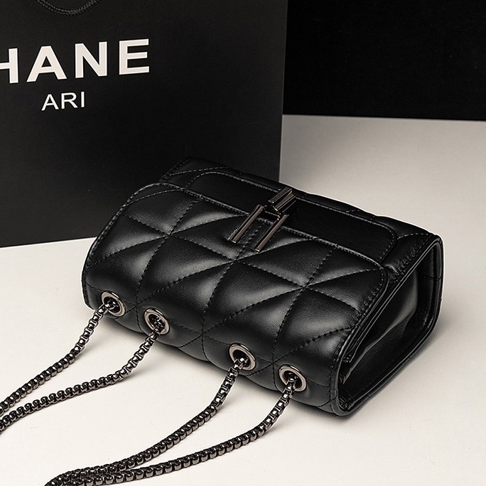 TÚI ĐEO CHÉO NỮ ♥️ FREESHIP ♥️ TÚI ĐEO VAI THỜI TRANG HÀN QUÓC DÂY XÍCH ĐEN HQ 35