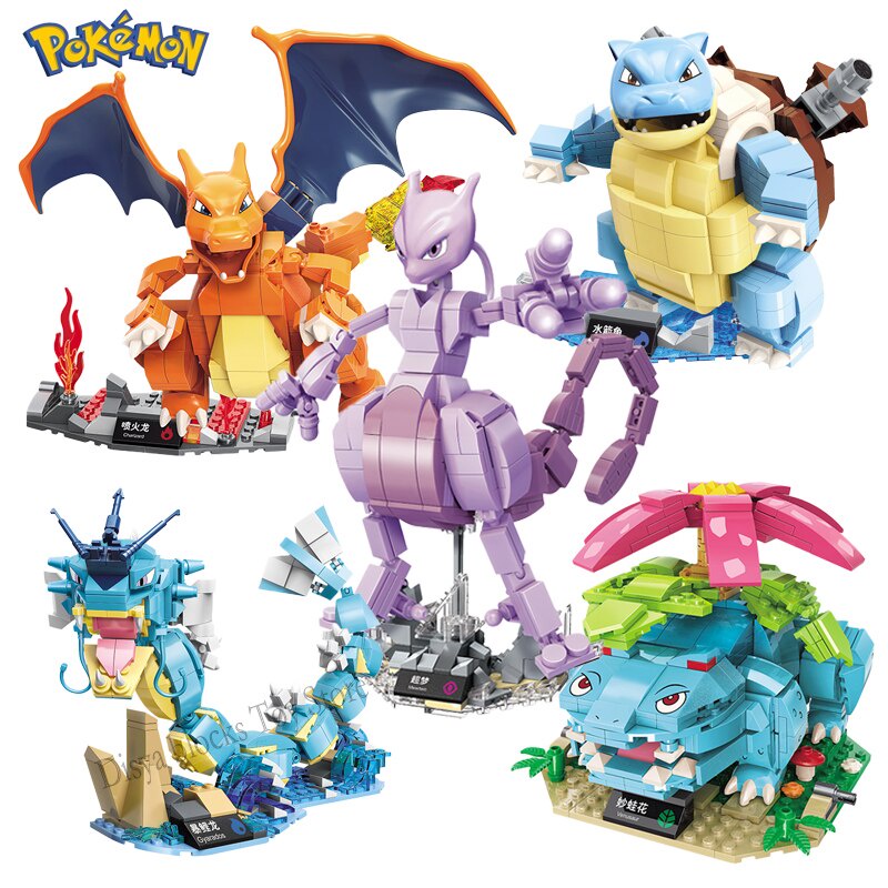 Mới Bộ Đồ Chơi Lắp Ráp Mô Hình Pokemon Greninja Mewtwo Charizard Venusaur