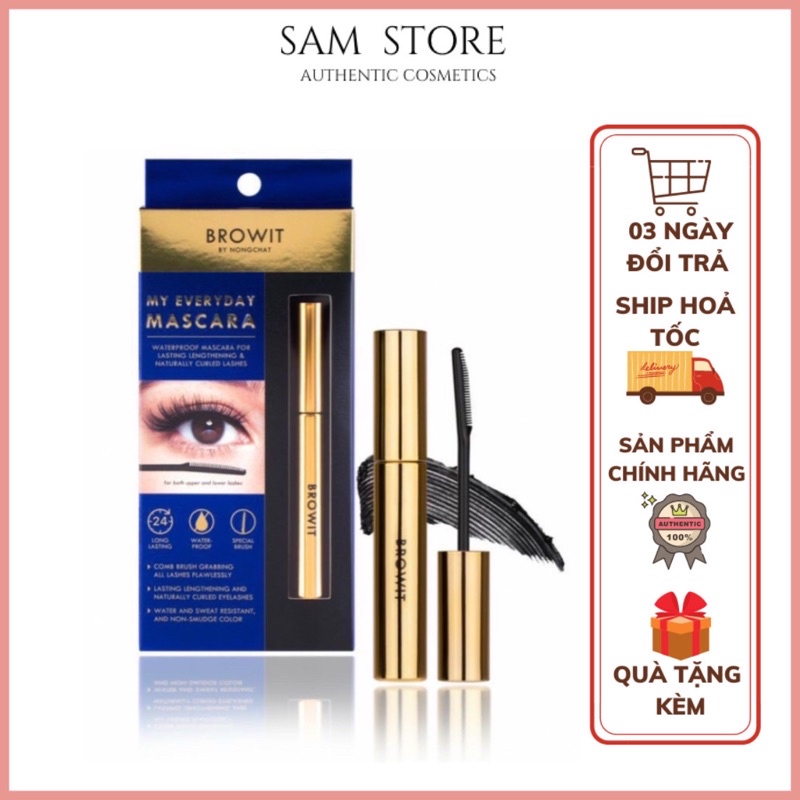 Mascara chuốt mi Browit Nongchat Thái Lan làm dài và dày mi cong suốt 24h