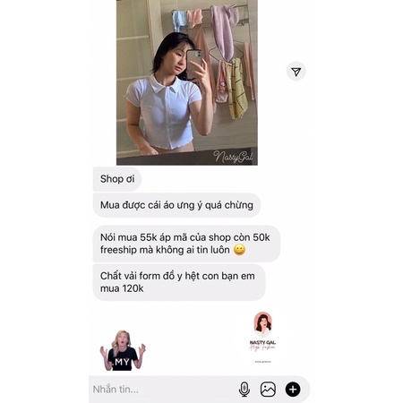 [Mã 11FASHIONSALE1 giảm 10k đơn 50k] (Sẵn) Áo polo tay ngắn dáng croptop trắng cổ bẻ cài nút cực xinh | BigBuy360 - bigbuy360.vn