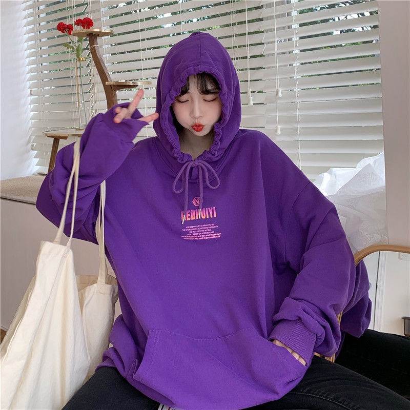 Áo Hoodie Dáng Rộng Chất Liệu Cotton Mỏng Thời Trang Xuân Thu Cho Nữ | BigBuy360 - bigbuy360.vn