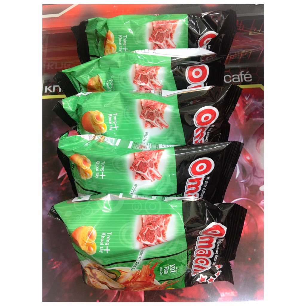 Combo 5 gói mì omachi khoai tây sườn hầm ngũ quả gói 80g date 6/2022 | BigBuy360 - bigbuy360.vn