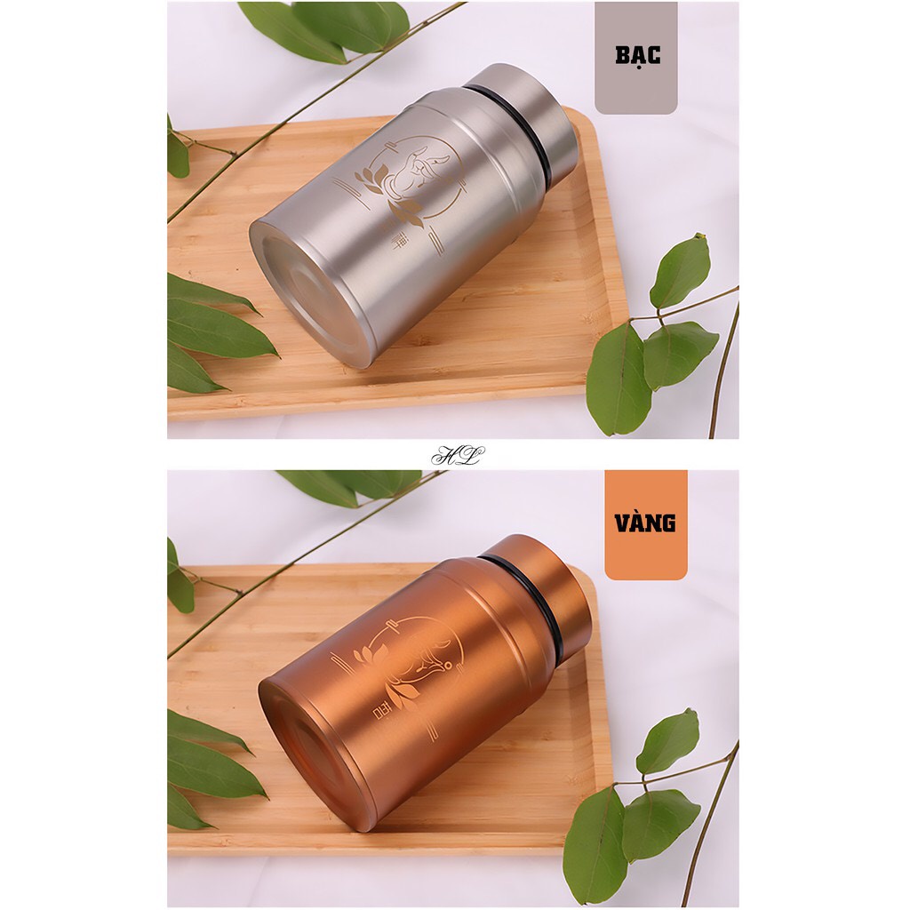 Hộp đựng trà inox 304, Lọ đựng chè siêu bền chống bám van tay, Lọ đựng chè 2 lạng