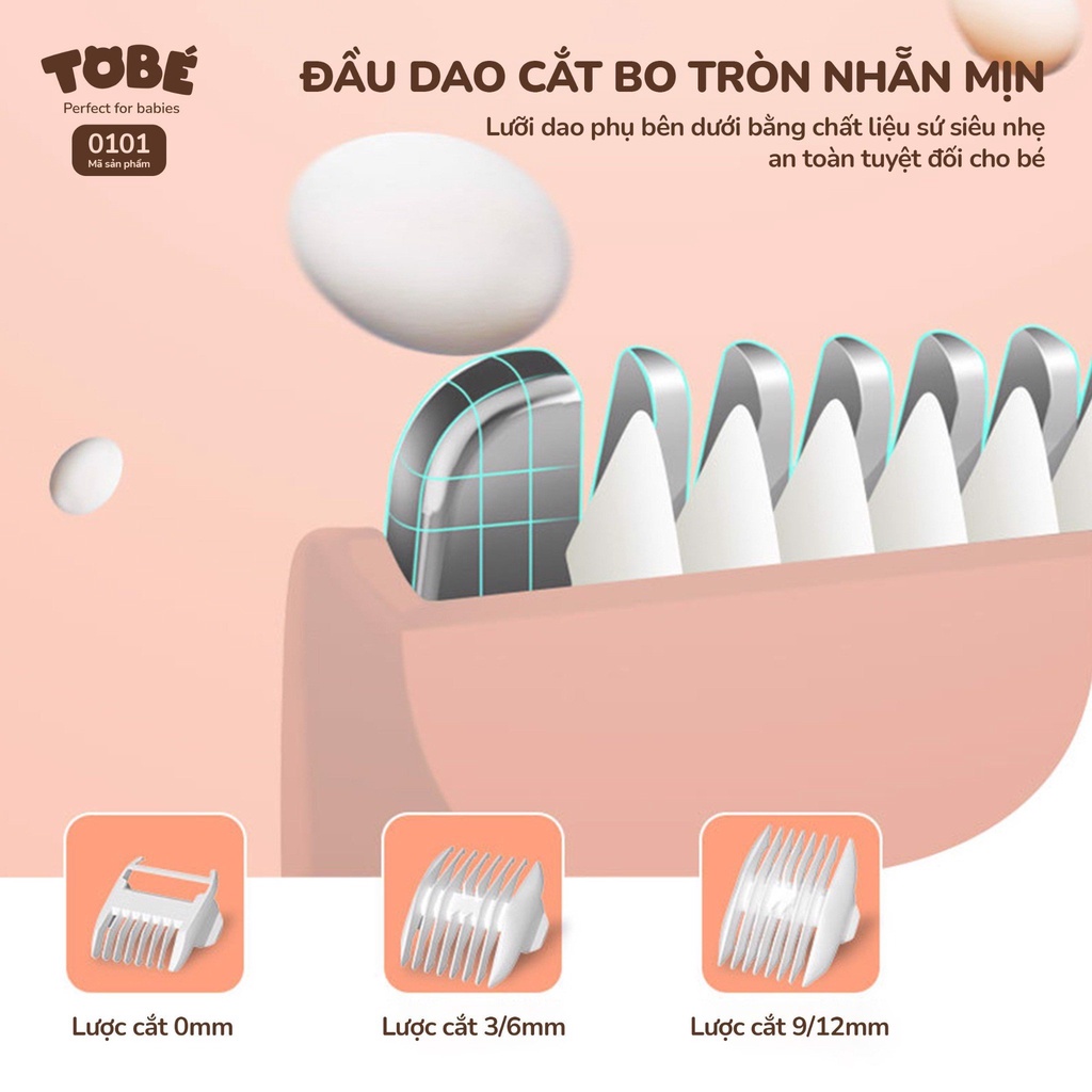 Tông Đơ Hút Tóc ICLIP Plus Chính hãng ToBé tiện lợi và an toàn cho trẻ nhỏ- Tăng đơ điện sạc pin kèm phụ kiện