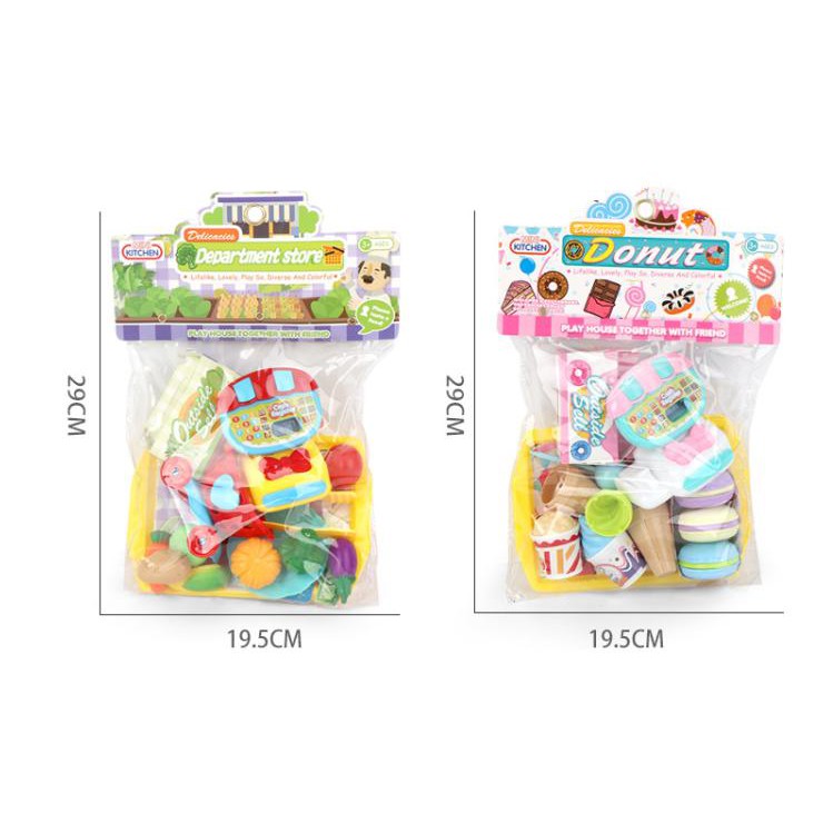 Đồ Chơi Quầy Bán Kem & Quầy Bán Trái Cây Cho Bé 22 PCS