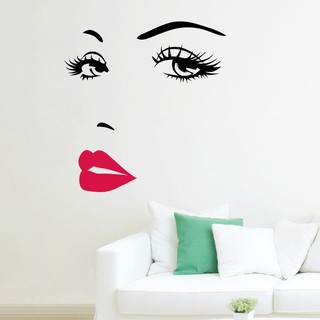 Decal dán tường Gương mặt