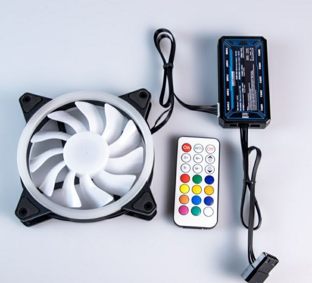 Combo Điều khiển Fan Led RGB 12Cm