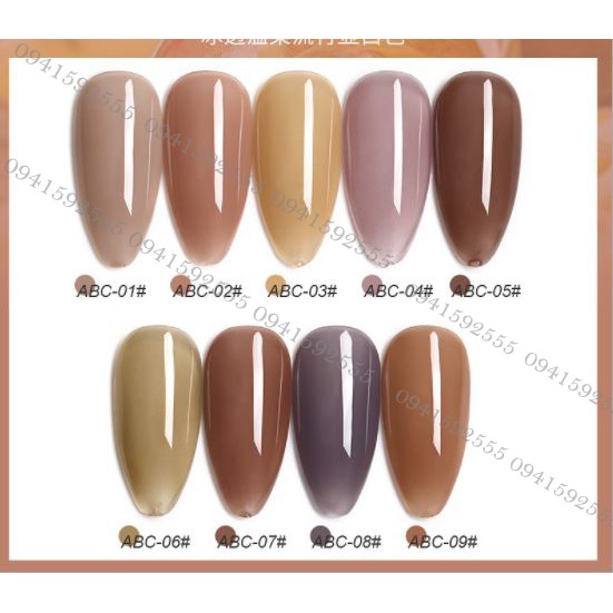 SET Sơn gel AS mã ABC mẫu chai đỏ nhọn 9 chai 15ml siêu HOT siêu xịn