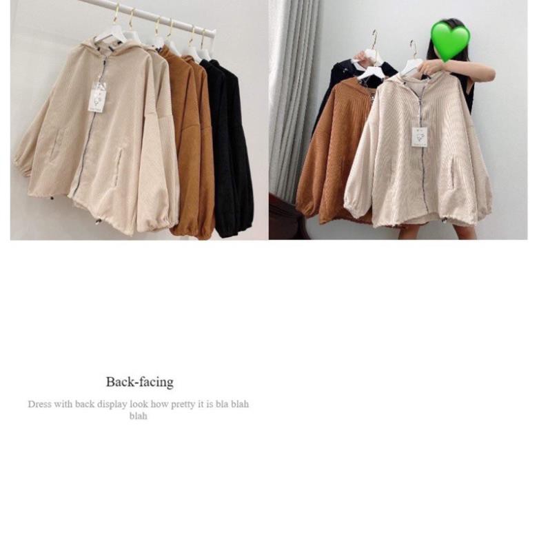 Áo Khoác Nữ Nhung Gân Thời Trang Cao Cấp Siêu Xinh Mẫu Hot 