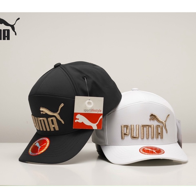 NÓN LƯỠI TRAI PU.MA GOLD, chất kaki dù viền chỉ ánh kim xịn xò, free size, phom cứng cáp, vải cotton Hàn cao cấp