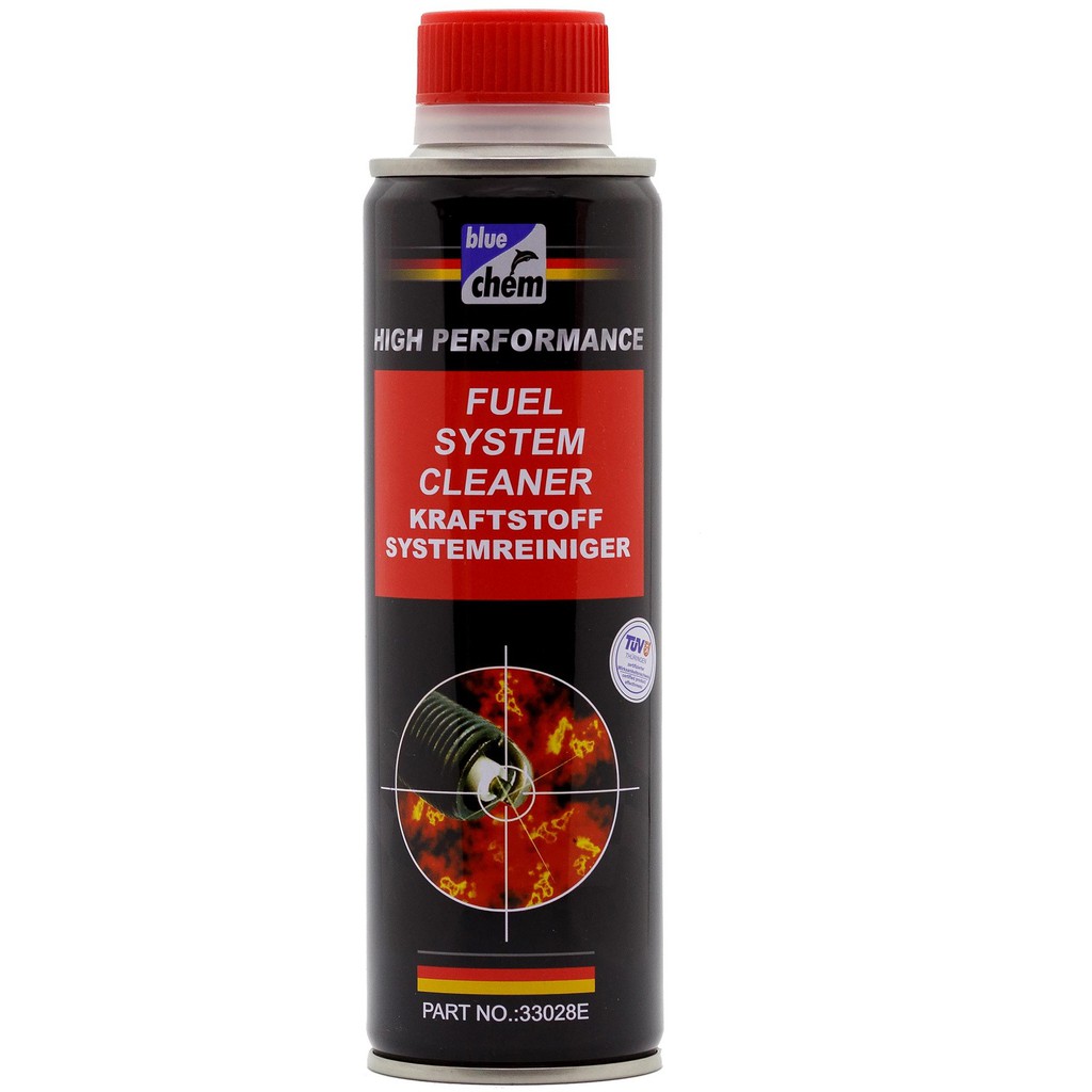 Phụ gia xăng cho ô tô Bluechem 33028E - dung dịch vệ sinh buồng đốt ô tô