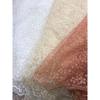 Vải ren lưới hoa nhí