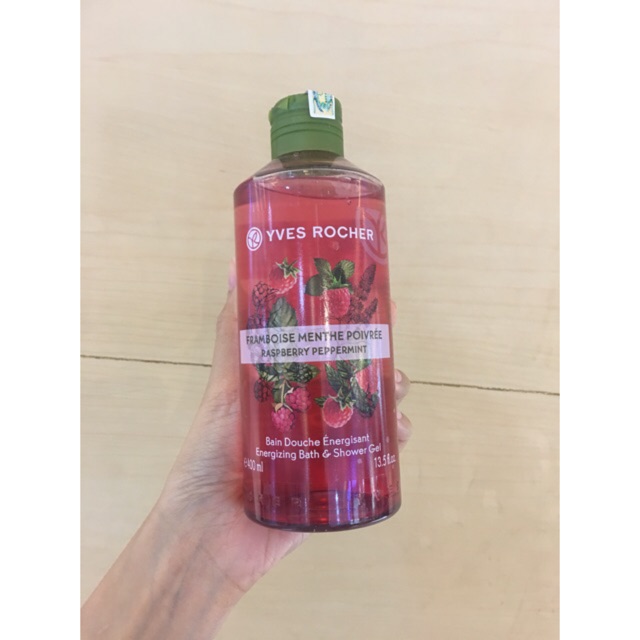 Sữa tắm dạng Gel tắm RASPBERRY PEPPERMINT ENERGIZING BATH AND SHOWER GEL 400ML