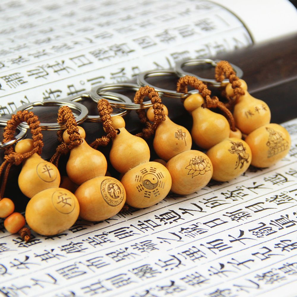 Móc Chìa Khóa Mini Bằng Gỗ Đào Dễ Thương