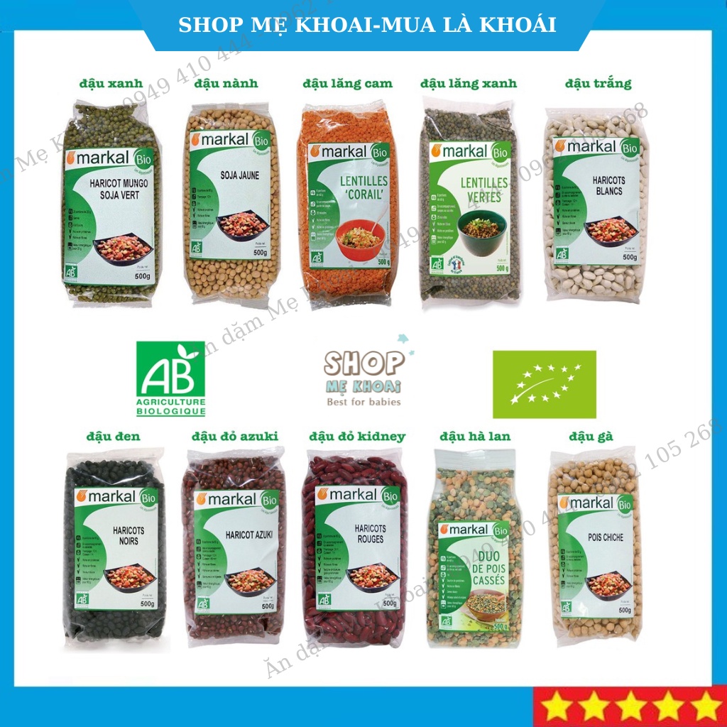 Hạt hữu cơ, Đậu hữu cơ ăn dặm, Tổng hợp các loại đậu, hạt hữu cơ cho bé ăn dặm - Shop Mẹ Khoai