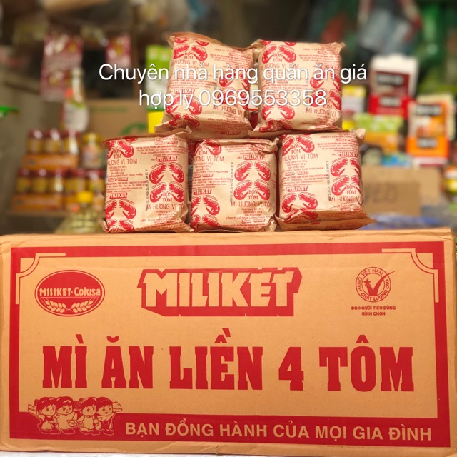 [GIÁ SỈ - SẴN HN] THÙNG 100 GÓI MÌ MILIKET 4 TÔM [HÀNG CHUẨN]