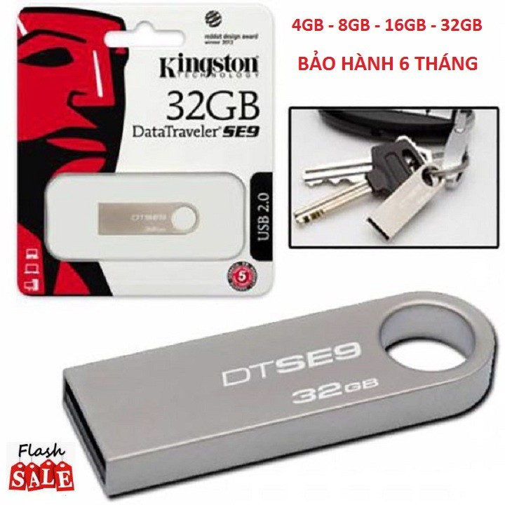 Usb Kingston, 4GB - 8GB - 16GB - 32GB Usb - Vỏ Kim Loại  Chống Va Đập (bảo hành 6 tháng)