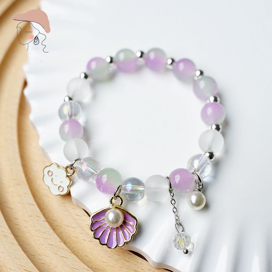 Vòng Tay Chuỗi Hạt Pha Lê May Mắn Cho Nữ