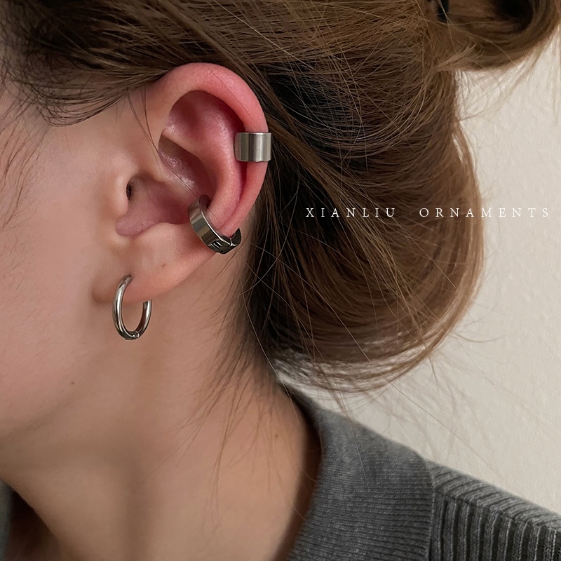 No Khuyên Kẹp Tai Phong Cách hip hop Đơn Giản Cá Tính Cho Nam Và Nữ