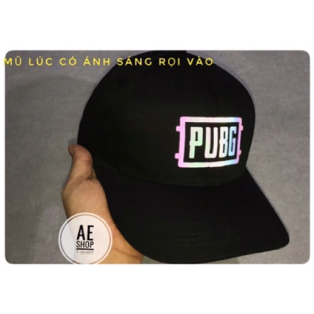 Mũ Nón Đen In Logo Game PUBG Phản Quang 7 Màu