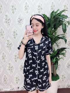 Bộ ngủ pyjama lụa