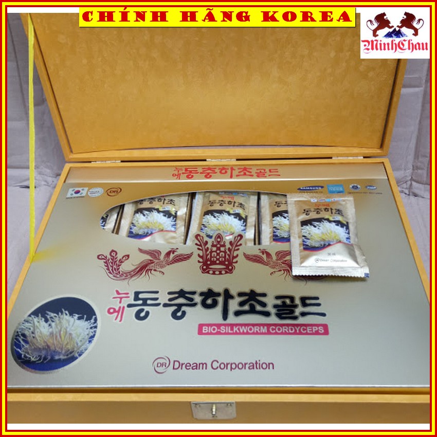 Đông Trùng Hạ Thảo Gỗ Vàng 60 Gói Hàn Quốc