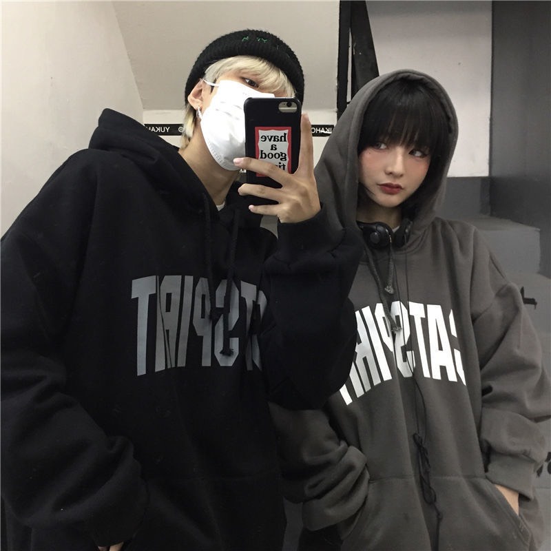 [ Mã 12FASHIONSALE1 giảm 10K đơn 50K ] Áo hoodie, áo nỉ bông cotton in chữ CASPIRIT forrm rộng unisex