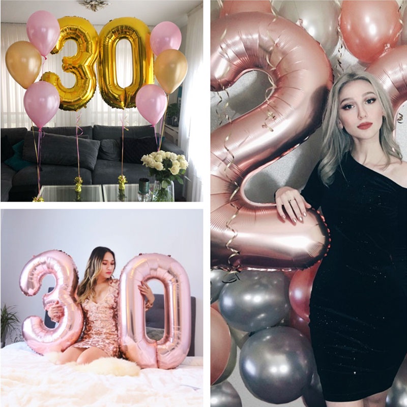 Bong Bóng Hình Số 1 Đến 9 32 Inch Trang Trí Tiệc Sinh Nhật Cho Bé