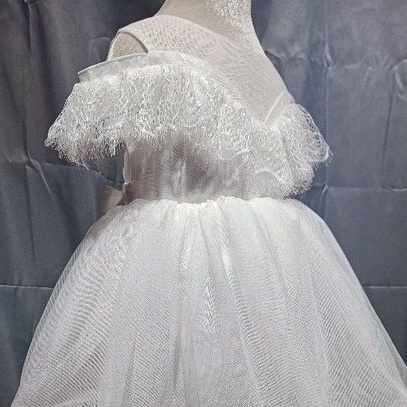 ĐẦM ĐI TIỆC CHO BÉ GÁI - Đầm công chúa voan trắng thiên thần cho bé 1-12 tuổi