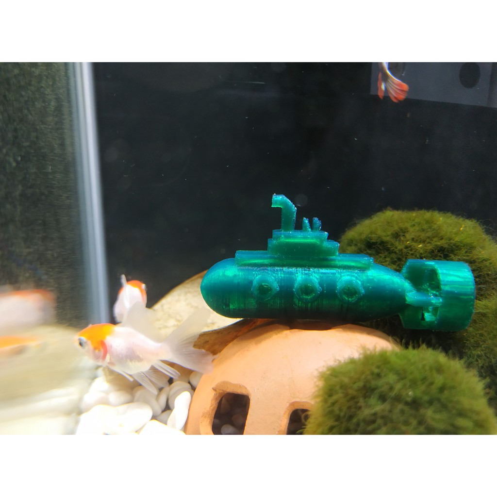 [ TRANG TRÍ BỂ CÁ CẢNH ] Tàu ngầm bằng nhựa PLA, thân thiện với môi trường