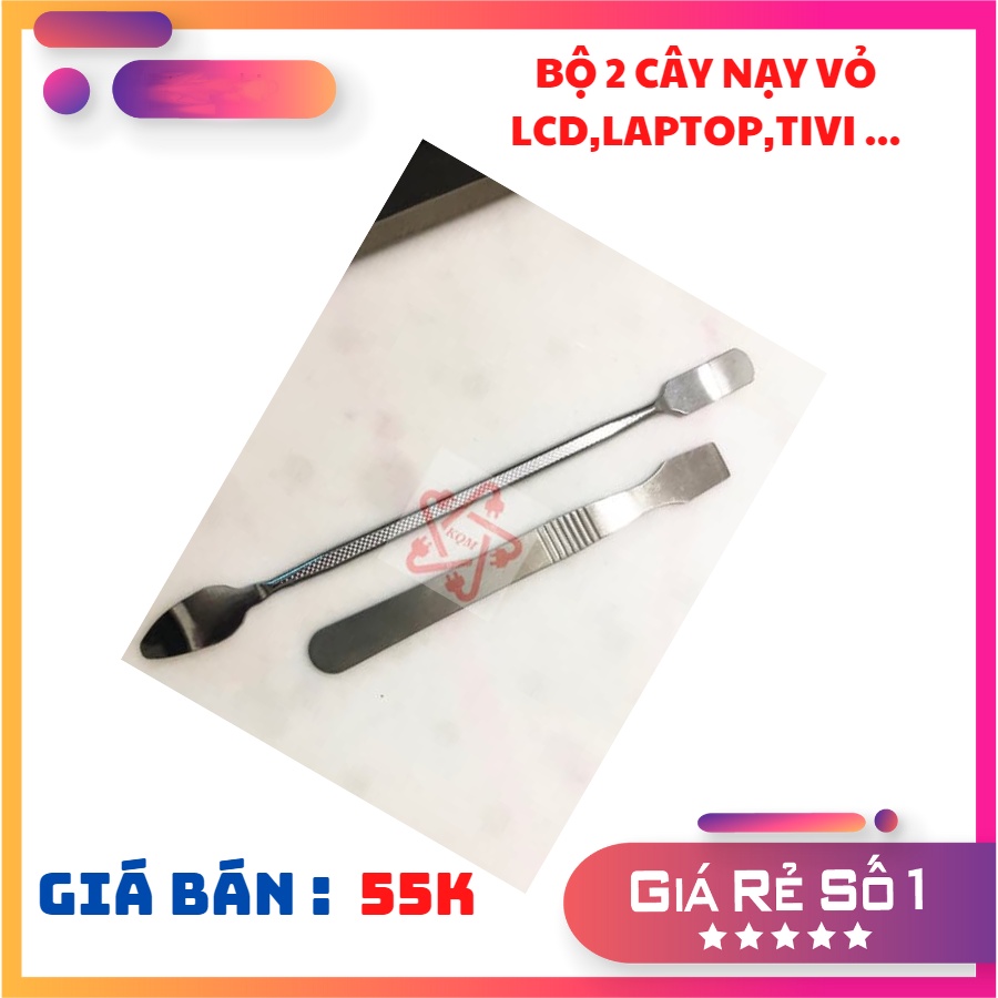 >Mới< Bộ 2 cây nạy inox - dùng để nạy vỏ LCD monitor,laptop,tivi,điện thoại .....