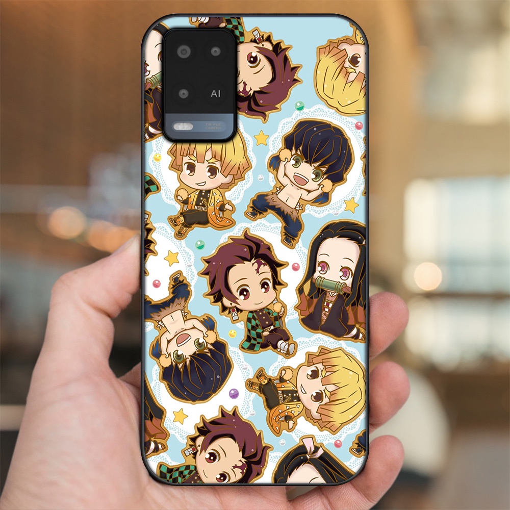 Ốp lưng Oppo A54 4G, A54 5G viền đen in hình Zenitsu Kimetsu no Yaiba