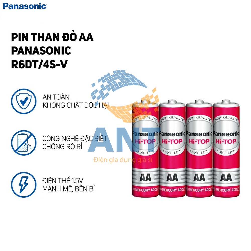 HỘP 60 VIÊN PIN AA PANASONIC R6DT/4S (PANA ĐỎ)