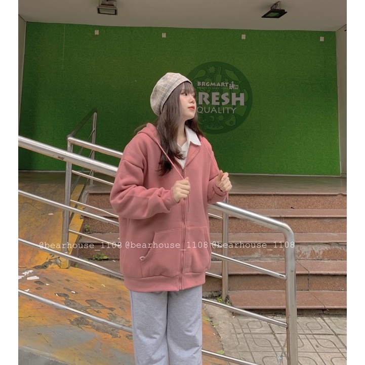 ❌ ÁO KHOÁC NỮ NỈ BÔNG TRƠN BASIC ĐẸP QC ❌ ÁO HOODIE ZIP NỮ TRƠN * QC * | BigBuy360 - bigbuy360.vn