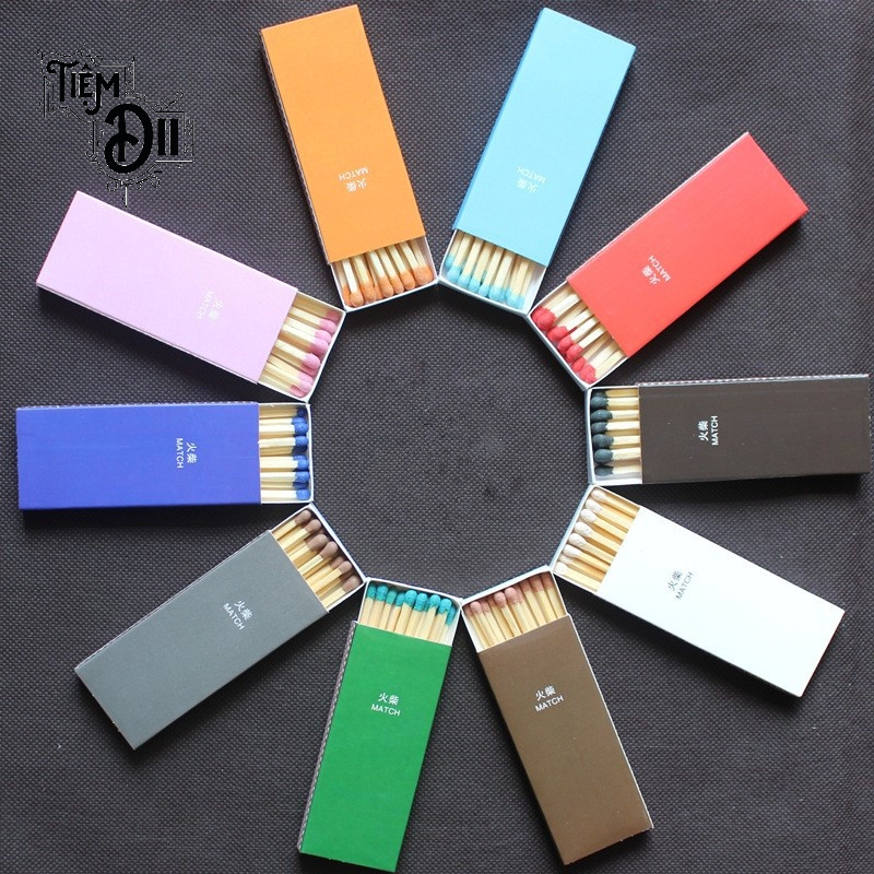 Phụ Kiện Nến Thơm Quẹt Que Dài 10cm Tiện Dụng Set Màu Đẹp Độc Lạ