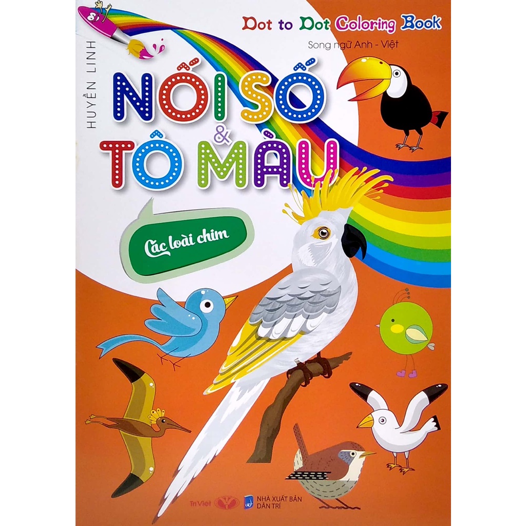 Sách Dot To Dot Coloring Book - Nối Số &amp; Tô Màu - Các Loài Chim