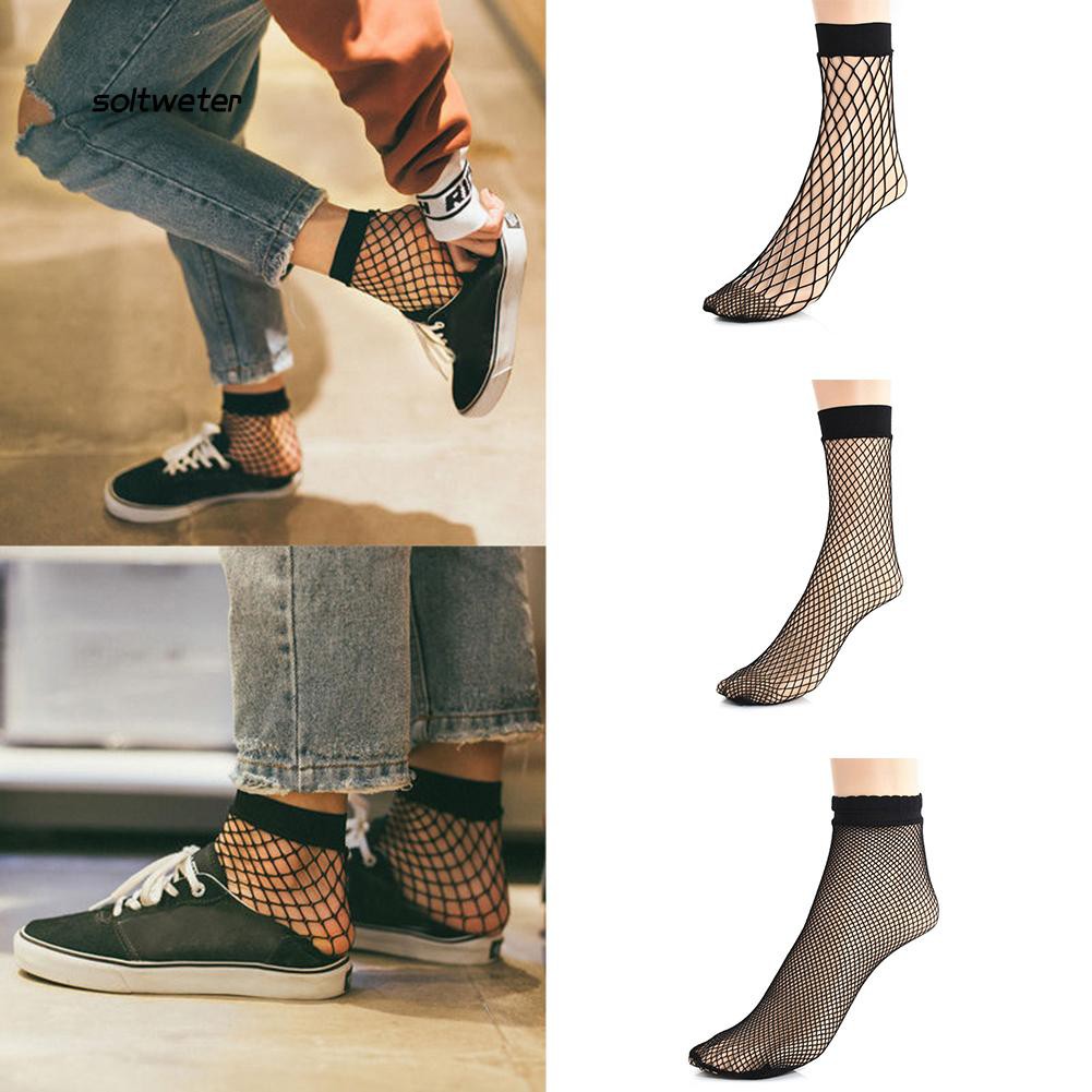 Vớ lưới cao cổ đính nơ thời trang dành cho nữ