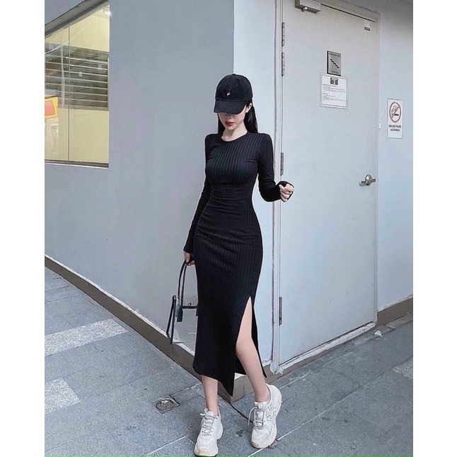 ĐẦM BODY MAXI ĐEN