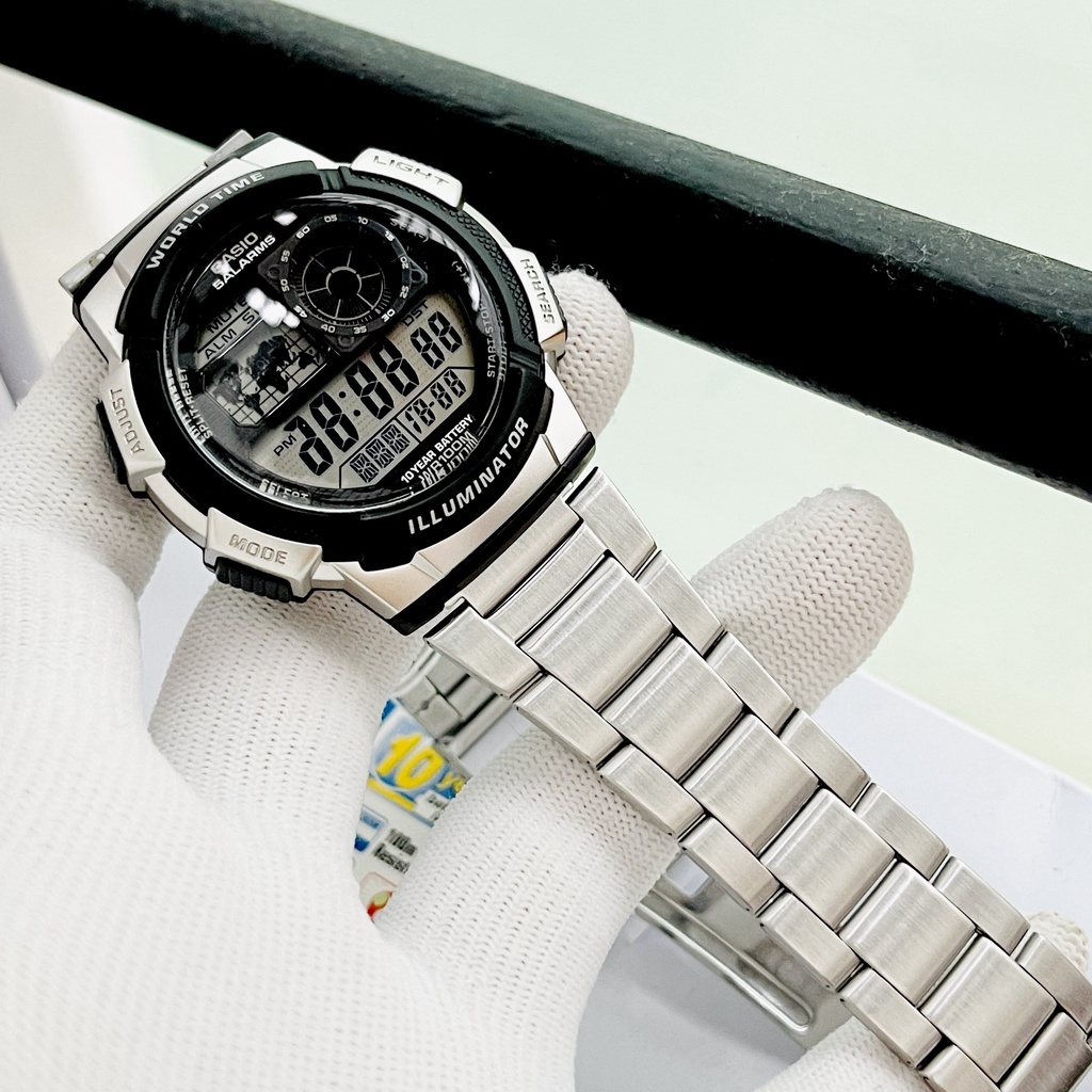 Đồng hồ nam điện tử dây thép Casio AE 1000WD-1AV Bảo hành 1 năm Hyma watch
