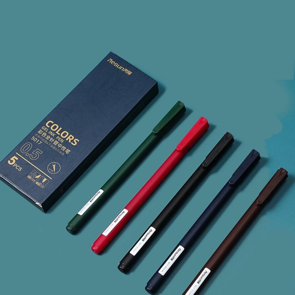 Hộp 5 bút bi nước Colors mực gel nhiều màu Pison ngòi viết 0.5mm trang trí sổ - 1 bộ