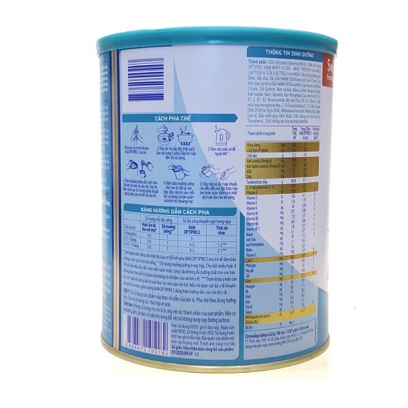 Sữa Bột Nan 2 OPTIPRO HMO 900g Date 2024