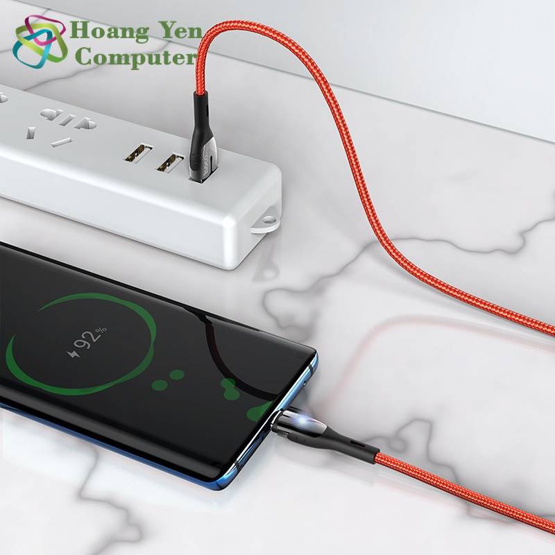 Cáp Sạc TYPE C Hoco U89 Cho Android Dây Dù 1.2M - BH 1 Năm Chính Hãng (MÀU SẮC NGẪU NHIÊN) - Hoàng Yến Computer