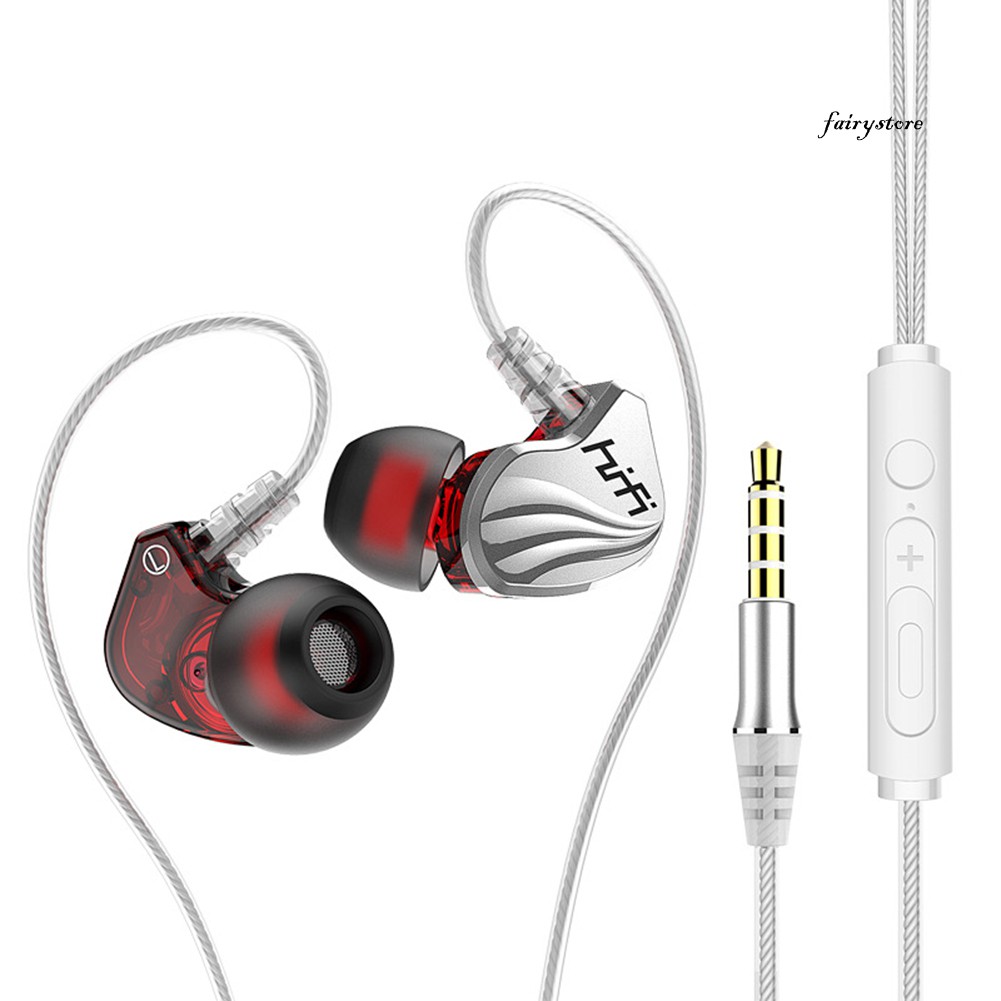 Tai Nghe Thể Thao Fs + 6d 4 Lõi Kép 3.5mm Hifi