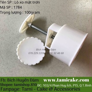 Khuôn trung thu lò xo mặt trơn 100gram