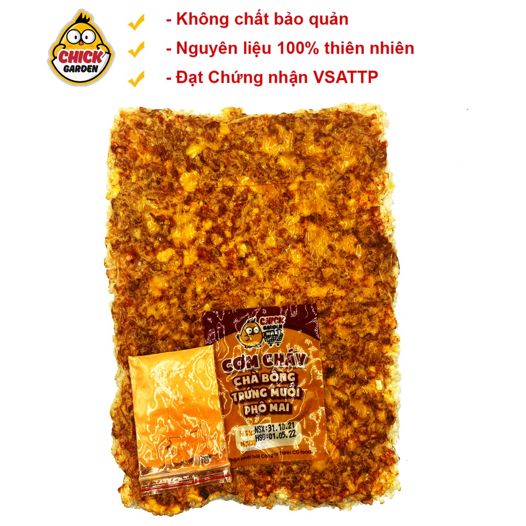 [Sale Sập Sàn] Cơm Cháy Chà Bông Trứng Muối Phomai - Chickgarden - Chiên Mắm Siêu Chà Bông