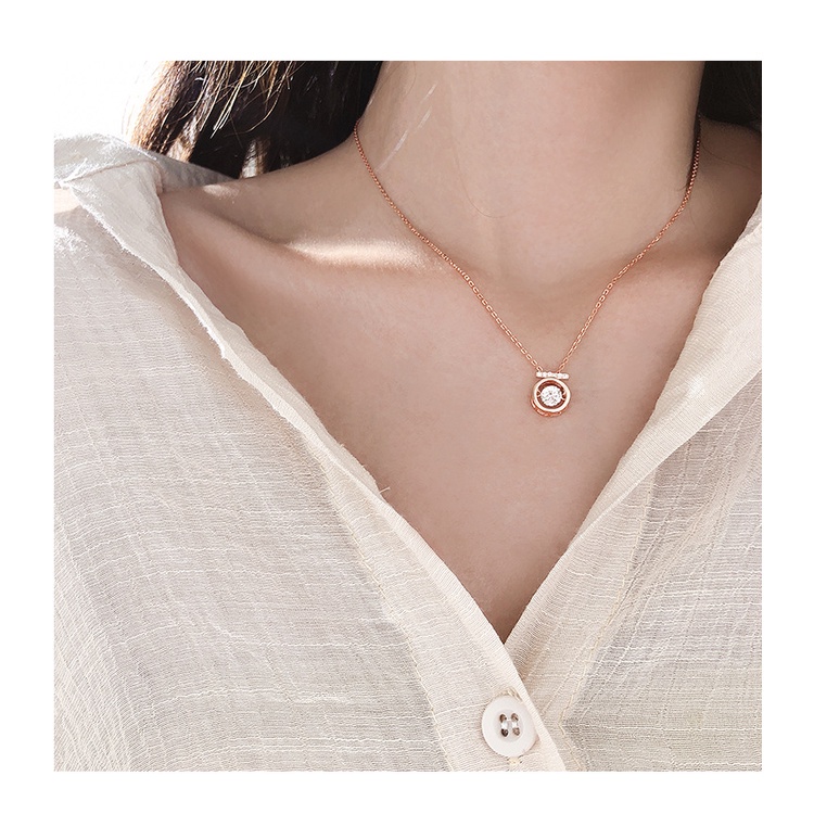 Park minying Dây Chuyền Bạc sterling Mặt Hình Nhịp Tim kim Thư Ký Cho Nữ Thiết Kế ins Netuencer Nuche Đơn Giản