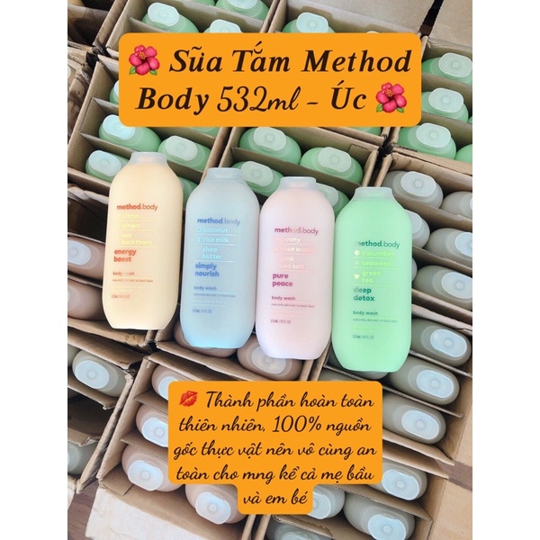 [HÀNG ÚC] Sữa Tắm Method body 532ml Úc