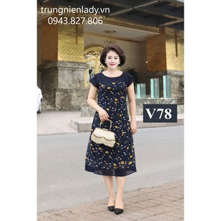 Đầm suông tuổi trung niên trẻ trung thanh lịch